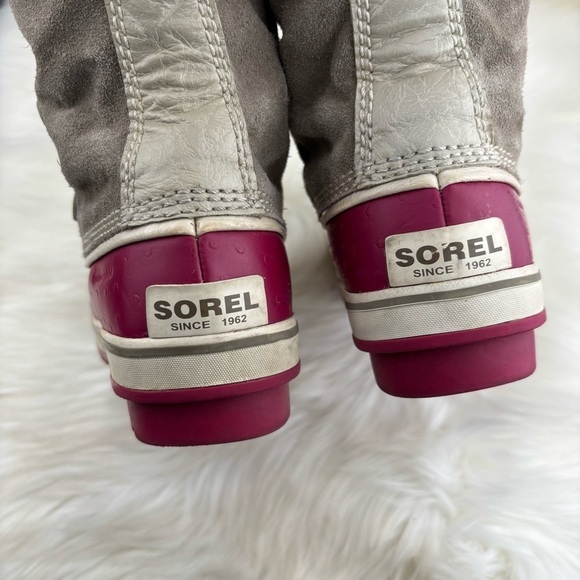 SOREL WINTER SNOW BOOTS GRAY AND PINK COLOR SIZE 5 WOMAN - Picture 4 of 12